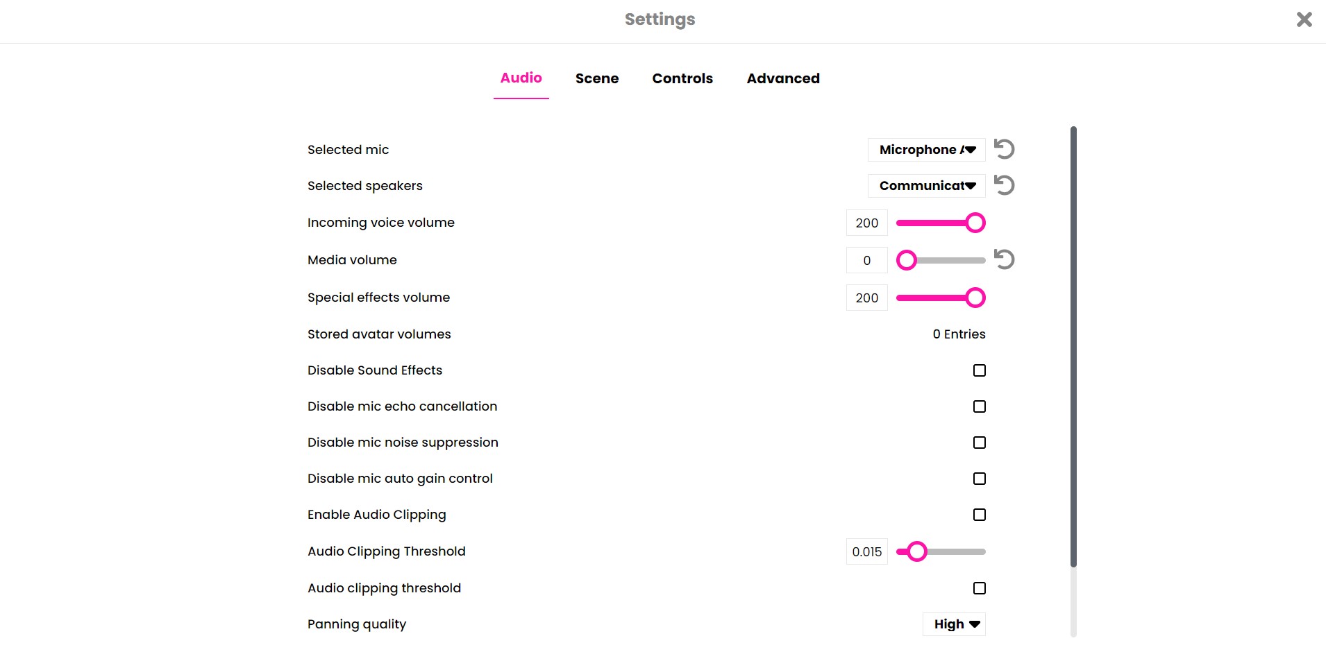 Onland - advance settings