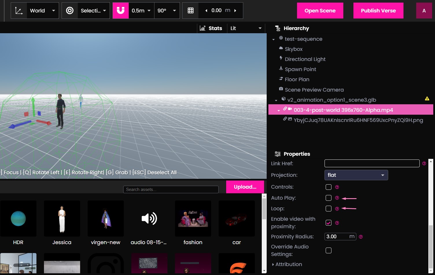 proximity element in Creator