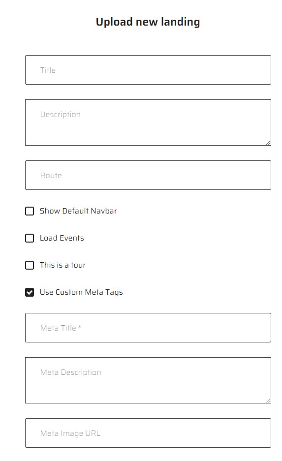 Screenshot Select Name Page in Dashboard