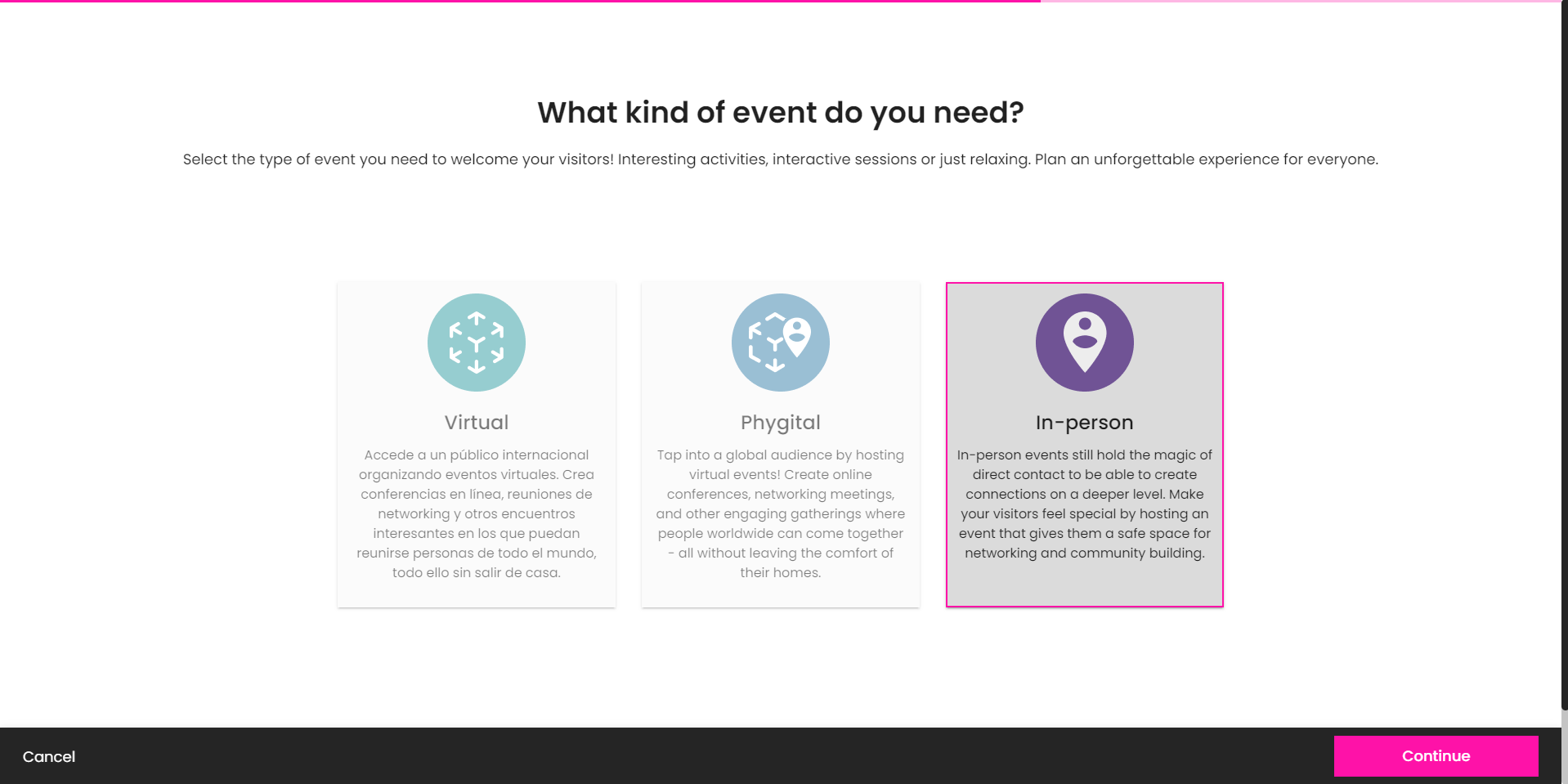 Screenshot Event Selection