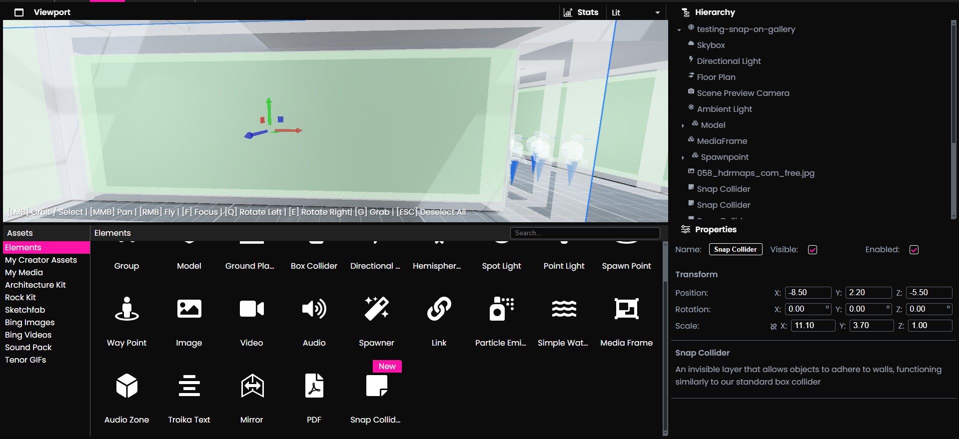 mediaframe element in Creator